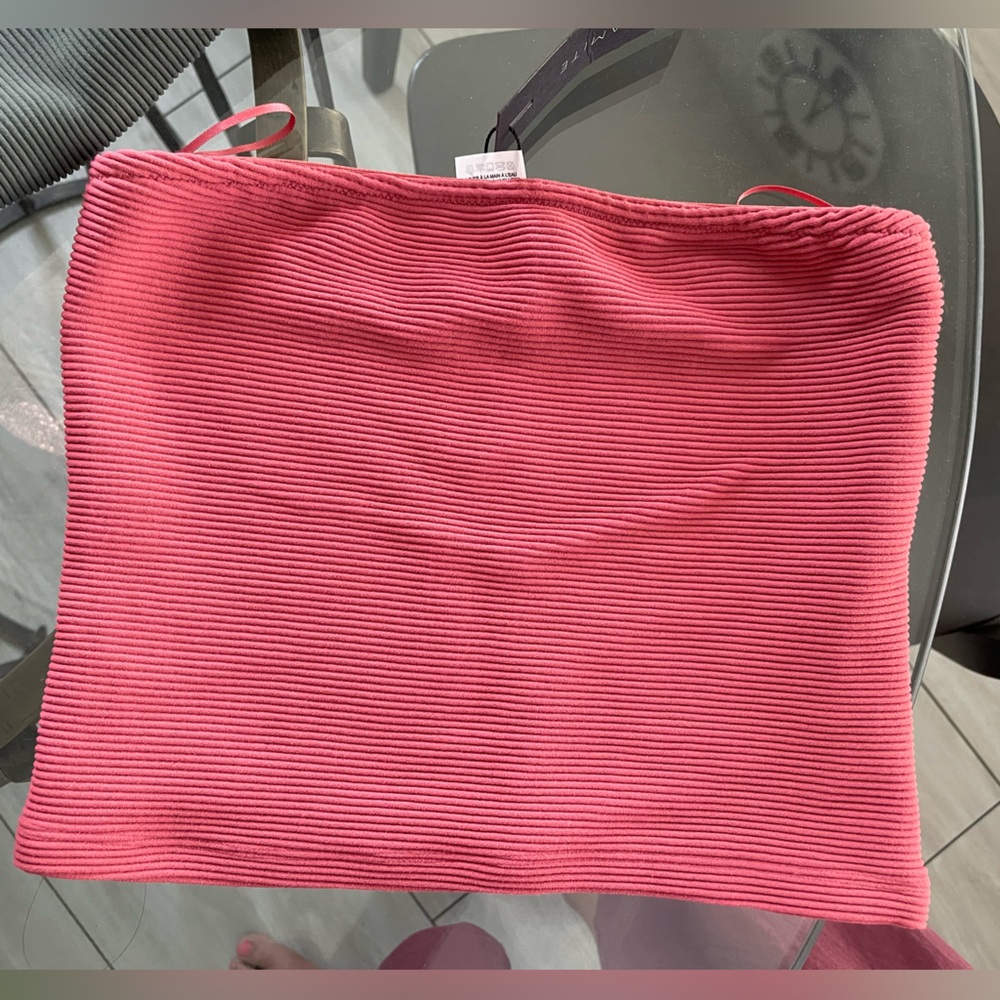 Pick 2 for $20 - Red Ribbed Tube Top - XS